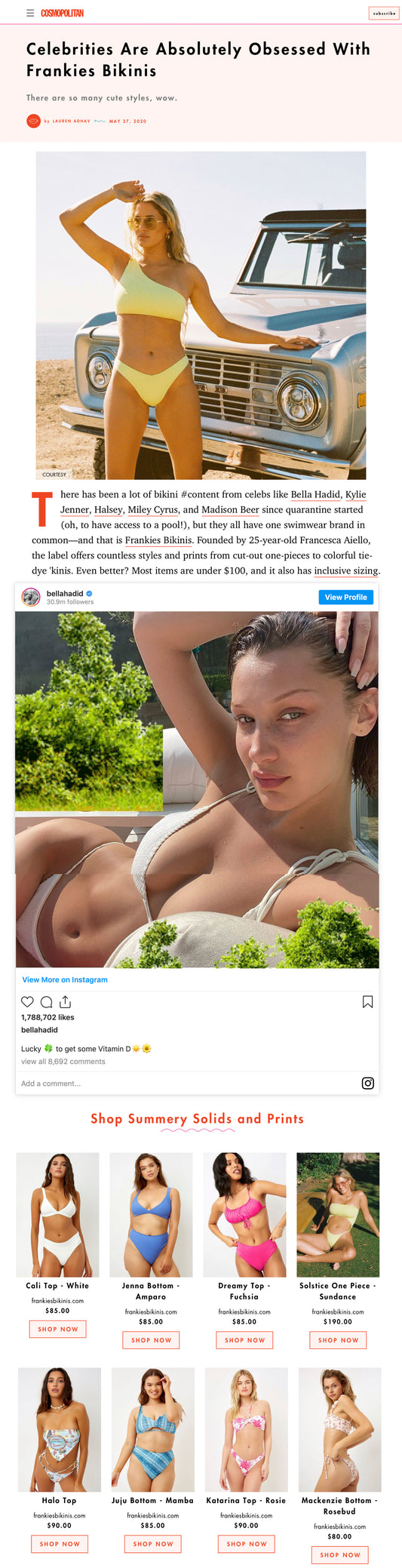 frankies bikinis cosmopolitan celebri...