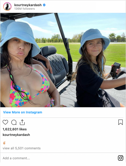 kourtney kardashian in bikini with pe...