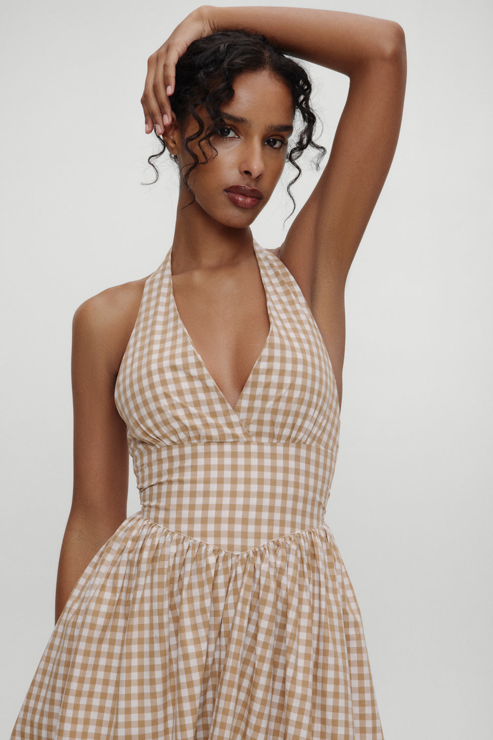 x BELLA HADID Prairie Midi Dress  Rodeo Gingham