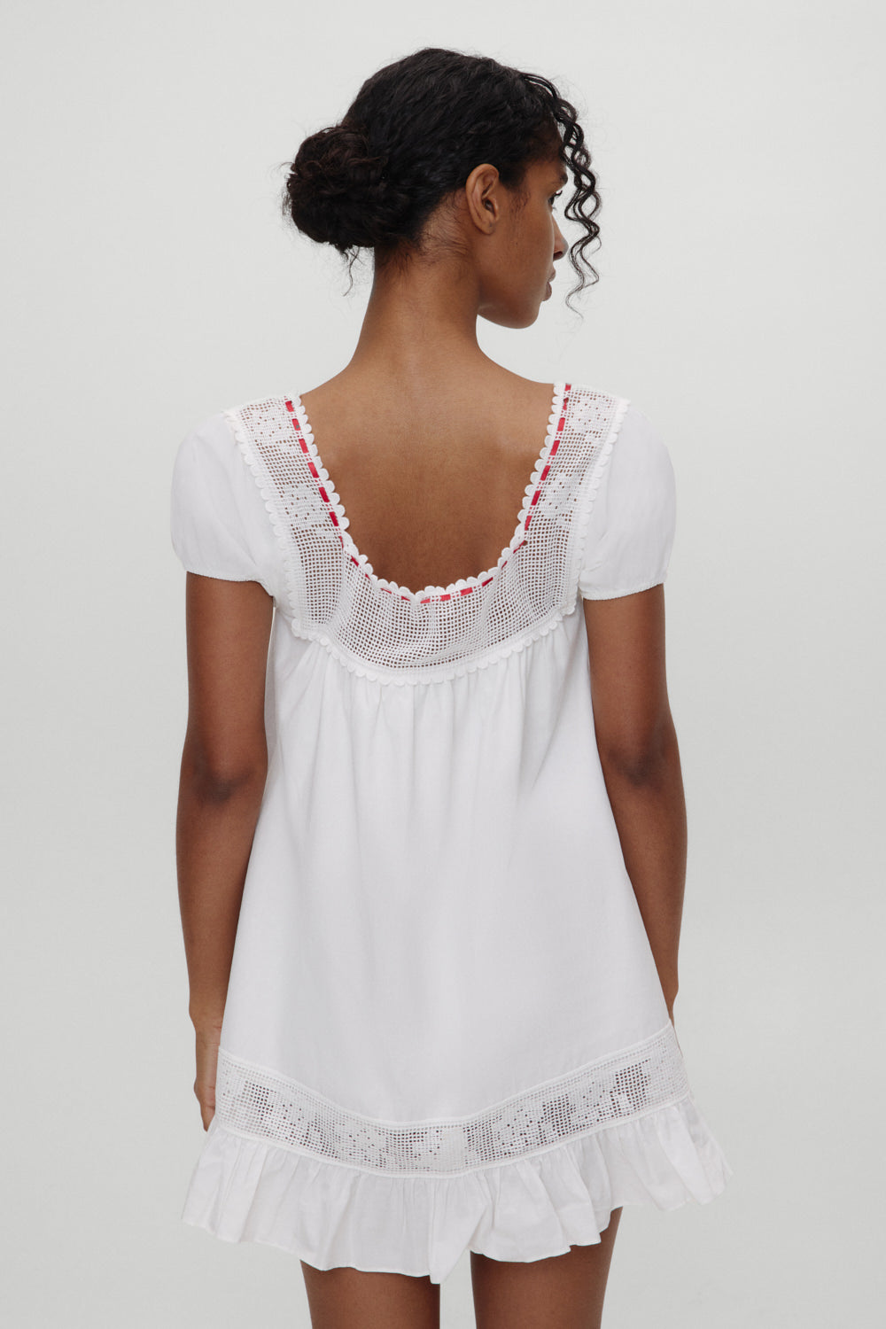 x BELLA HADID Western Poplin Mini Dress  White