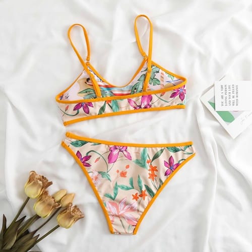 High Quality Flower Print Bikini (1)